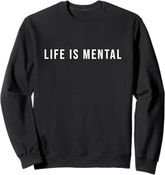 トップス LIFE MANIA MENTAL SUPPORT ZIP HOODIE Amazon.com: Life Is Mental Shirt Positive Mental Health For Men